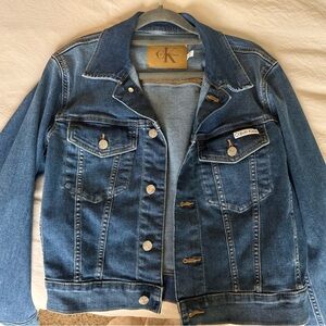 Calvin Klein Light Blue Denim Jacket with Contrast Stitching
